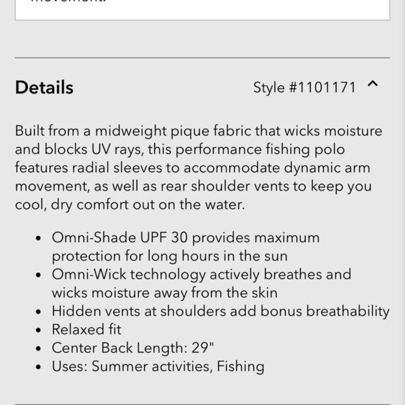 Columbia perfect cast polo. Mens size XL - Picture 8 of 9